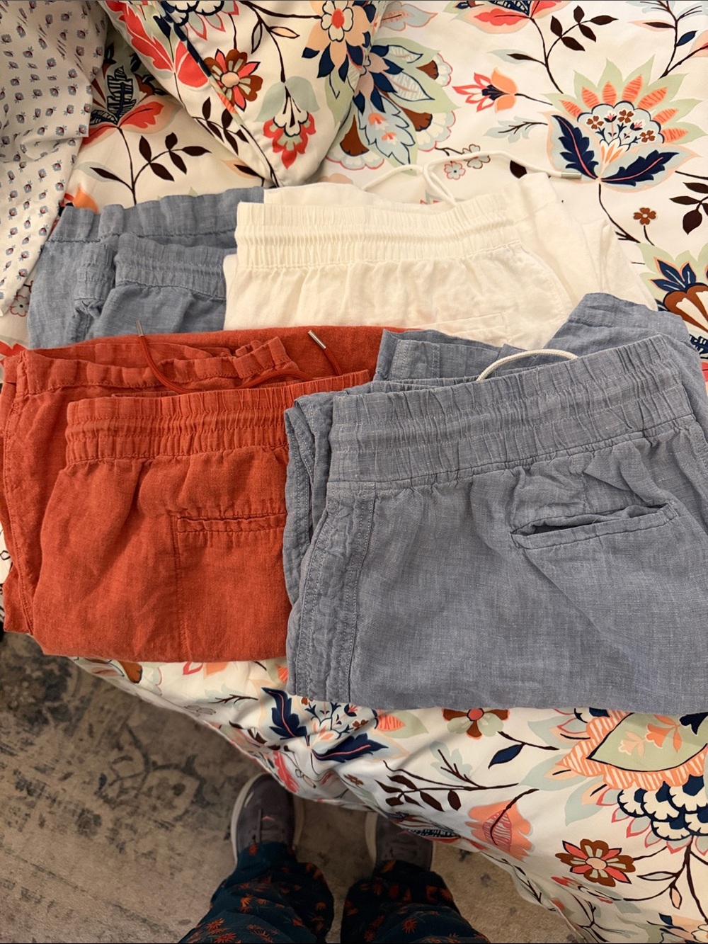 Athleta Women’s Size 20 Elastic & Drawstring Waist Linen Pants. Lot of 4